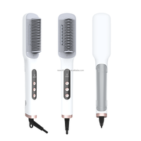 Lisseur Vapeur Ionique Négatif Professionnel, Peigne Lisseur Vapeur Hydratant Multi-Fonctions, Fer Plat Hydratant, Brosse à Cheveux Nano Brume