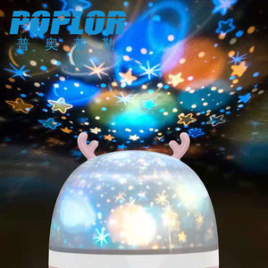 Poplor Star Projector <b>Night</b> <b>Light</b> <b>LED</b> Globe Tap Control USB Charging Multicolored Changing Colors Baby Room Lamp - Product Image 1