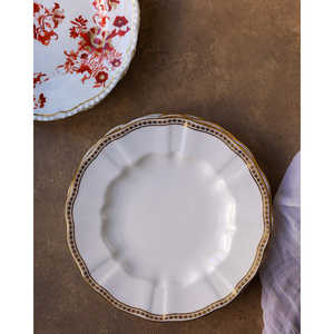 Gabriella P. Ensemble de six assiettes dorées et rouges assorties pour la vaisselle et les décorations de table de fête - Product Image 2