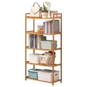 Bamboo Multi Functional <b>Shelf</b> 50x40x30cm Standing Storage <b>Rack</b> For Living Room And Entryway - Product Image 1