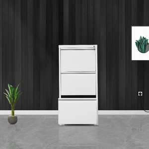 Archivador Estrecho <span class=keywords><strong>de</strong></span> 3 Cajones con Diseño Antivuelco para Gestión <span class=keywords><strong>de</strong></span> Documentos <span class=keywords><strong>de</strong></span> Oficina, Superventas - Product Image 3