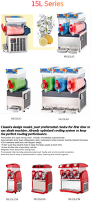 Spirale rétro évaporateur de liqueur italienne granita compact twin crema slush machine bleu glace au Pakistan shanhai/jus slush maker - Product Image 4