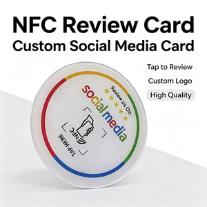 Carte de visite NFC RFID en PVC/acrylique pour commentaires sociaux, autocollant tactile pour commentaires de votre commerce (avec support adhésif), code QR - Product Image 5