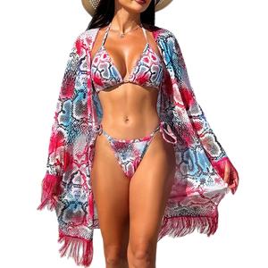 Mujeres Sexy Europeo Americano Inspirado Micro Estilo Playa Protector Solar Vestido <span class=keywords><strong>de</strong></span> Dos Piezas Traje <span class=keywords><strong>de</strong></span> <span class=keywords><strong>Baño</strong></span> Impreso Patrón para <span class=keywords><strong>Amazon</strong></span> Nuevo - Product Image 5