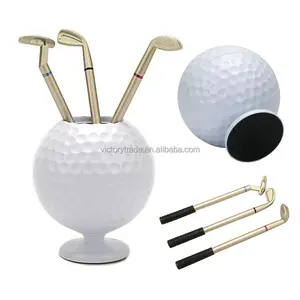 V-GF20210824001 Pemegang Pena Berbentuk Golf, Dekorasi Kantor Mini, Aksesori Hadiah Acara Golf