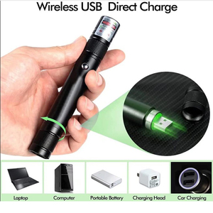 Puntatore Laser Verde USB con Batteria al Litio Ricaricabile e Ricarica USB - Product Image 5