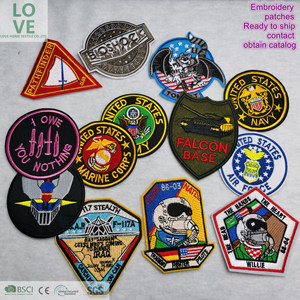 Sẵn sàng để tàu không khí polit dệt thêu các bản vá lỗi máy bay may trên sắt trên vá phi công xe tăng cái chết ban nhạc logo chính thức dệt vá - Product Image 2