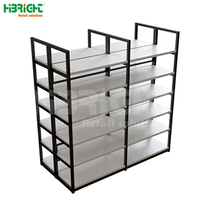 Custom Single-Sided Heavy Duty Supermarket Metallic <b>Wall</b> <b>Mount</b> <b>Shelving</b> with 5 Shelves Display Rack - Product Image 5