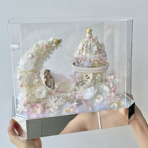 Caja de Regalo para el Día de San Valentín, Estilo Castillo de Luz de Luna, Rosa Preservada <span class=keywords><strong>en</strong></span> Caja de Regalo, Corazón Eterno - Product Image 4