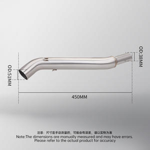 Bajaj PULSAR NS200 NS 200 knalpot sepeda motor, sistem knalpot sepeda motor Stainless Steel Mid Link pipa Muffler keluar kondisi baru - Product Image 3