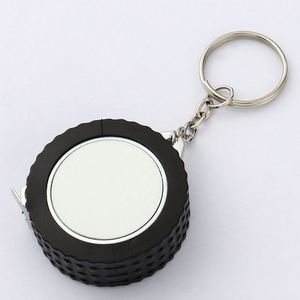 Custom logo Portable Mini <b>Small</b> <b>Slide</b> Tape Retractable Measuring Tape Keychain Tape Measure 1m for Promotional Gift - Product Image 4