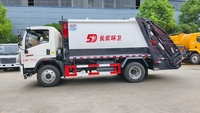 Camion compacteur de déchets Howo 9 m³ 4x2 à chargement arrière automatique, petit compresseur de déchets avec moteur et pompe, à vendre