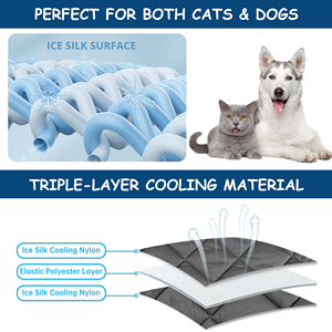 Breathable <b>Cooling</b> Pet Mat with Quilted Design and Portable Feature for Dogs Cats Summer Comfort - Product Image 5