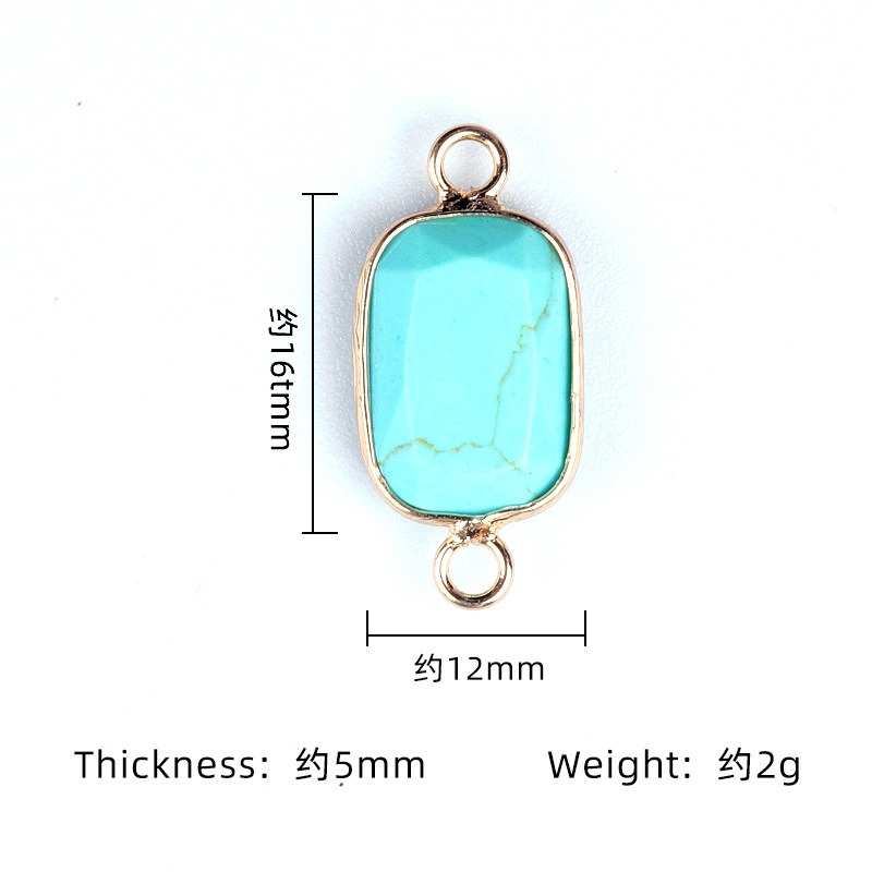 アクセサリー lui jewelry square stone charm M Luxury Square Shape CZ Stone Pendant Necklace for Parties