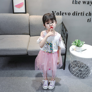 Trung Quốc Bán Buôn Hàn Quốc Màu Hồng Ruffle Quần Short Denim Top Mùa Hè Tuổi Teen Trẻ Em Mặc Cô Gái Quần Áo Mùa Thu Đặt Quần Áo Trẻ Em - Product Image 6