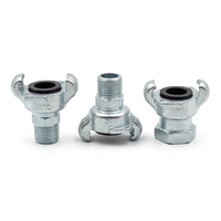 Raccord rapide pour tuyau d'air en acier au carbone zingué, fileté NPT BSP, style américain, pour usage marin