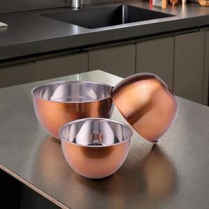 Bộ Bát Trộn Làm Tổ Bằng Thép Không Gỉ Bằng Đồng Phong Cách Hàn Quốc/Châu Âu Để Trộn & Phục Vụ Bộ Bát Salad - Product Image 1