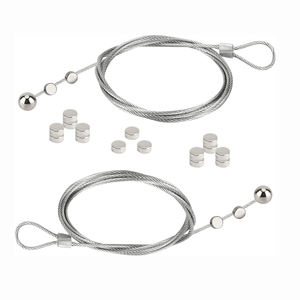 ลวดแขวนรูปภาพโลหะพร้อมแม่เหล็กขนาดเล็ก 10 ชิ้น เชือกแม่เหล็กสแตนเลสสำหรับตกแต่งผนังห้องนอน สำนักงาน บ้าน-1.5 เมตร - Product Image 3