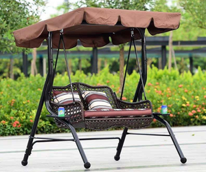 Venda Quente de Cadeira Suspensa para Quintal, Cadeira de Balanço Dupla de Rattan para Uso Interno e Externo - Product Image 2