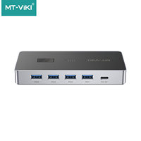 Caja Conmutadora de Impresora USB de 4 Puertos, 4x4 USB 3.0 5Gbps, Selector Manual para Impresoras y Escáneres, Suministro de Fábrica