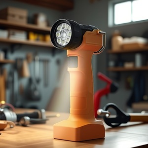 Portable Rechargeable <b>Work</b> <b>Light</b> 90 Degree Rotating LED Orange High Intensity Emergency Flashlight Maintenance <b>Light</b> - Product Image 1