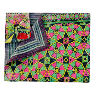 Edredones Kantha Bordados a Mano de Alta Calidad, Tamaño Individual, Venta al por Mayor - Product Image 1
