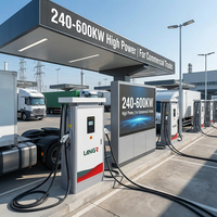 Chargeur rapide DC pour véhicules électriques Langrun, haute efficacité, 80 kW-200 kW, avec refroidissement liquide et protection IP54, pour usage public