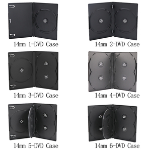 Boîtiers de remplacement SUNSHINE PS1 PS4 pour jeux Slim CD DVD, pour contenir 2, 3, 4 ou 5 disques avec plateaux à rabat, boîtiers DVD noirs simples de 14 mm - Product Image 3