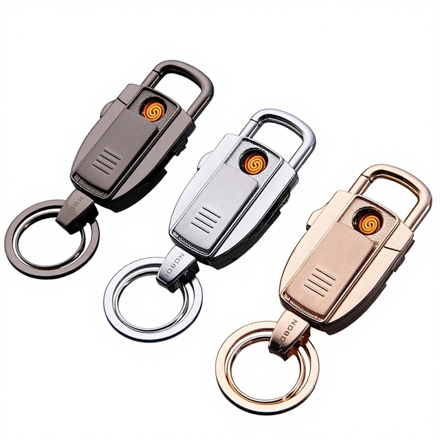 JOBON Luxury Custom Silk Screen Printed Zinc Alloy LOGO Multifunctional Key Chain Bottle Opener Flameless Rechargeable High