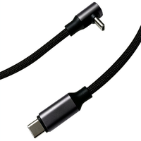 Kabel Pengisian Daya Cepat 65W Braided Type-C ke Type-C untuk Gaming Mobile, untuk Penggunaan di Mobil, Kabel Pengisian Cepat L-bentuk dengan Satu Lekukan