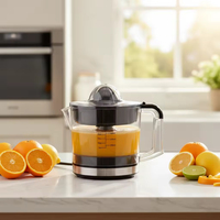 Presse-agrumes électrique multifonctionnel avec tasse graduée en verre, facile à nettoyer, pour jus frais de citron, lime et pamplemousse