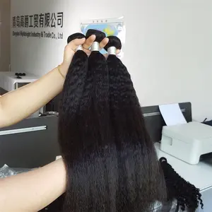 Highknight Peruvian Hair Bundles With HD Lace Frontal 8-40inch Kinky Straight Unprocessed Virgin Cuticle Aligned Hair Vendors