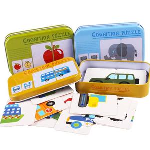Puzzle in Legno per Bambini, Scatola di Ferro Fai-da-Te, Animali, Veicoli, Cartoni Animati, Storie, Giocattoli Educativi per la Prima Infanzia - Product Image 5