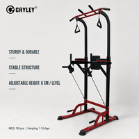 Tour de musculation multifonctionnelle en fer, station de traction réglable en hauteur, support de dips pour entraînement complet du corps, équipement de fitness pour la maison