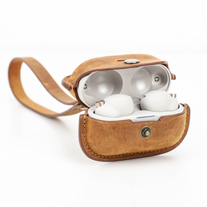 Étui de protection pour écouteurs en cuir Crazy Horse vintage avec cordon pour écouteurs sans fil Bluetooth Sony WF 1000XM4 - Product Image 6