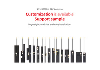 Prix d'usine taille différente de l'antenne de patch noir flexible FPC antenne intégrée 4g Lte antenne WIFI double bande interne