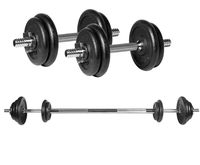 Ensemble d'haltères réglables en fonte de haute qualité et peinture 50 kg Logo personnalisé Équipement de fitness et d'exercice pour la salle de sport