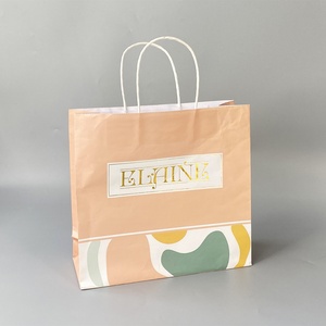 Wholesale Recycled Bolsas Printed Own Logo Packaging Shopping Bags Foldable Branded Retail Clothing White Brown Kraft <b>Paper</b> Bags - Product Image 4