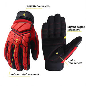 Guantes de Seguridad Personalizables de TPR Resistentes al Calor/Corte, Duraderos, Antideslizantes, de Textura Suave, con Puño Recto, Reductores de Impactos y Anti-Vibración - Product Image 2