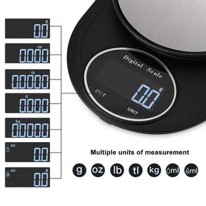 스마트 디지털 주방 스케일 스테인레스 스틸 전자 LCD 측정 액체 부피 무게 Kg 와가 쿠첸나 요리 균형 - Product Image 6