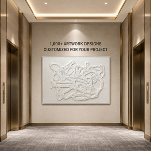 White Labyrinth Minimalist Artwork Home Decor Wholesale Custom Still Life Wabi Sabi <b>Wall</b> Art House Hotel Decoration Interior - Product Image 1