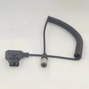 Hirose 4 Pin to D-tap Male Cable Assembly For Industrial camera HR10A-7P-4P to D-tap cable