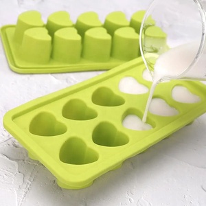 Bandeja de cubitos de hielo de silicona de 12 cavidades de grado alimenticio ecológico para el hogar, Mini cubitos de hielo, molde en forma de corazón, máquina para hacer hielo - Product Image 3