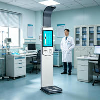 Báscula de Banco Ultrasónica de Grado Médico DHM-900A con 8 Electrodos, Pantalla LCD, Personalizable OEM/ODM, 1 Año de Garantía