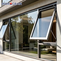 Ventanas de Aluminio Herméticas RICHOCEAN, Ventanas Arquitectónicas con Aislamiento Acústico y Ahorro de Energía, Ventana Abatible hacia Afuera