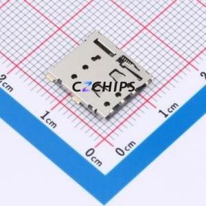 SMN-308-ACSP7 SIM Card Connector SMD Connector Self-Return Type Nano SIM Card Card Holder With Positioning Post - Product Image 1