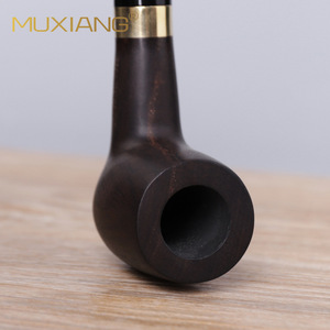 Muxiang Wooden Tobacco Pipe Straight Type 9mm Tenon Jointed Solid Wood Smoking Pipe For Personal Gift - Product Image 3