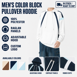 Sudadera <span class=keywords><strong>con</strong></span> <span class=keywords><strong>Capucha</strong></span> MA8096 en Stock, <span class=keywords><strong>con</strong></span> Hombros Caídos, Logotipo Personalizado, Bloques de Color en Poliéster, Manga Raglán, Sudadera <span class=keywords><strong>con</strong></span> <span class=keywords><strong>Capucha</strong></span> para Hombre, Estilo Urbano - Product Image 1