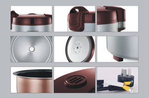 Cuisinière <span class=keywords><strong>à</strong></span> <span class=keywords><strong>riz</strong></span> électrique intelligente 6L en alliage d'aluminium avec cuve antiadhésive, idéale pour l'hôtellerie, utilisation simple et cuisson efficace - Product Image 3