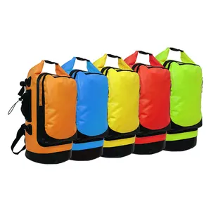 Factory Hot Sale 500D PVC Roll-Top Floating Waterproof Dry Bag Backpack for Hiking Travel Kayaking Waterproof backpack